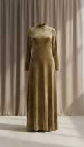 Stone velvet column gown